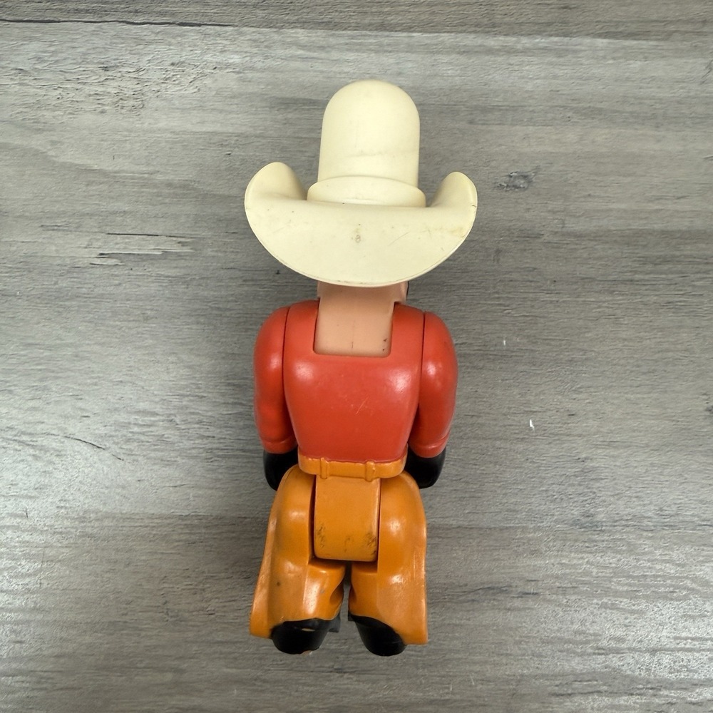 Vtg Fisher Price Lot Of 3 Husky Helpers Play Action Figures Cowboy Construction - Picture 6 of 8